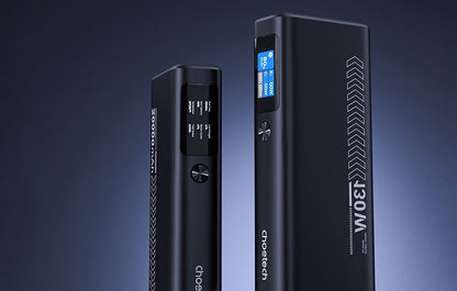 CHOETECH B702 20000mAh PD130W USB-A + USB-C x 2, 3-Port & TFT Display Power Bank V28-ELECHOB702