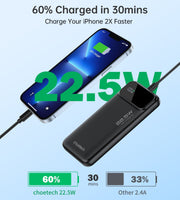 CHOETECH B728 10000mAh Power Bank PD22.5W with Digital Display V28-ELECHOB728