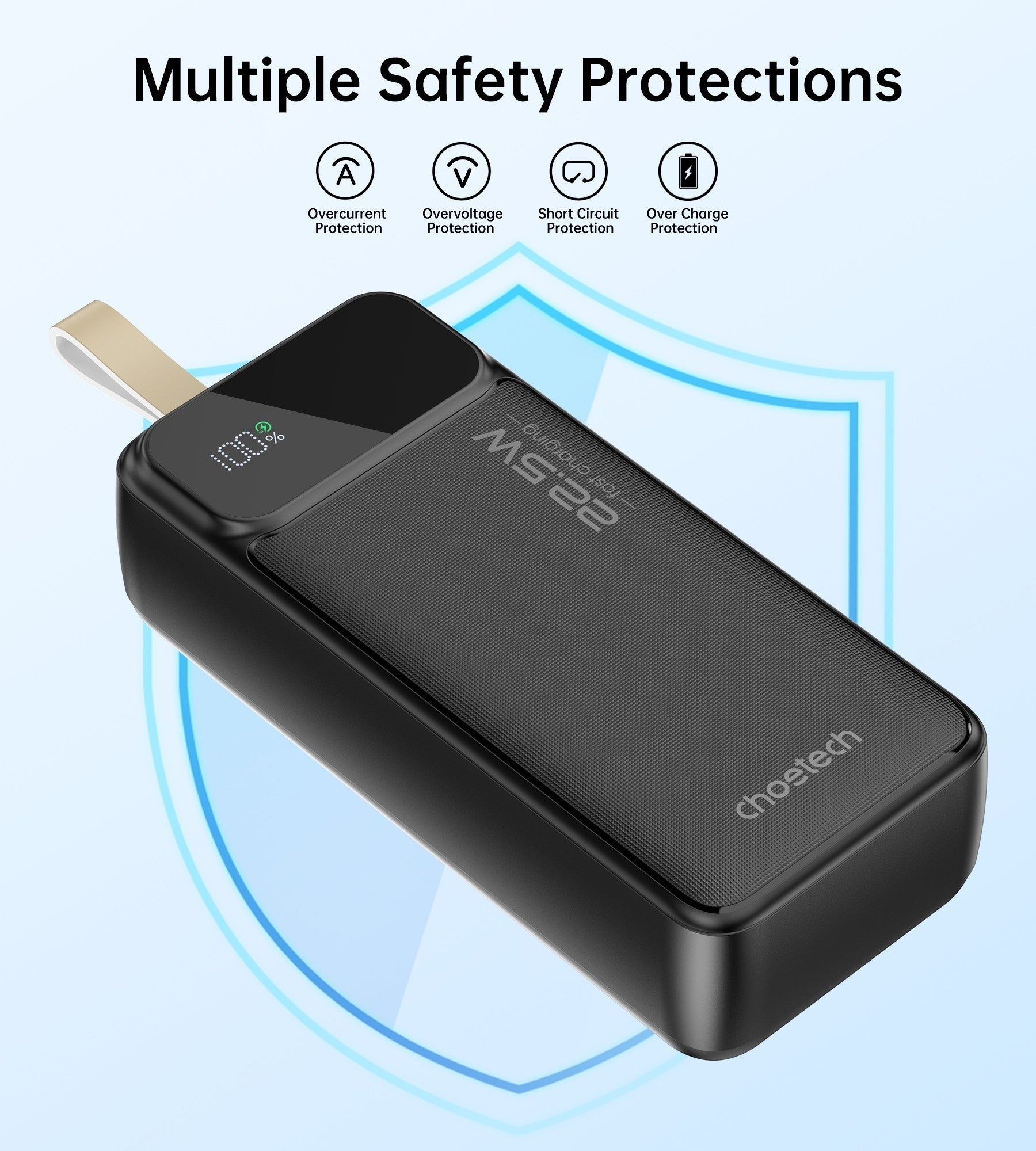 CHOETECH B731 40000mAh Power Bank PD22.5W with Digital Display V28-ELECHOB731