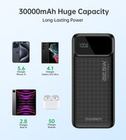 CHOETECH B731 40000mAh Power Bank PD22.5W with Digital Display V28-ELECHOB731