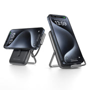 CHOETECH B735-BK 10000mAh 20W MagLeap Wireless Power Bank Black with Phone Holder and Build-in Cable V28-ELECHOB735BK