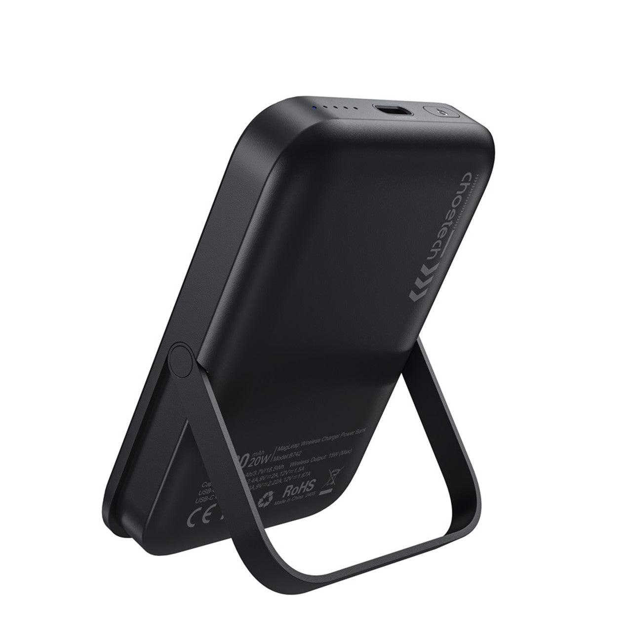 CHOETECH B743-BK 10000mAh PD20W Magnetic Power Bank with Holder Black V28-ELECHOB743BK