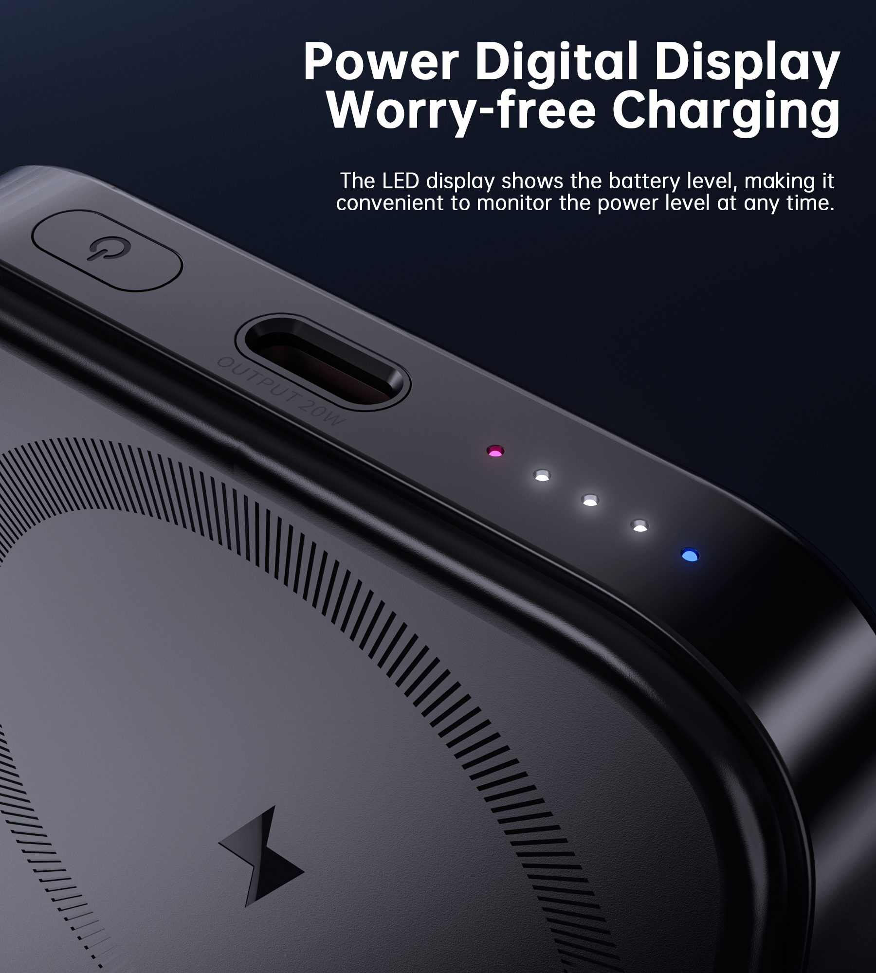 CHOETECH B743-BK 10000mAh PD20W Magnetic Power Bank with Holder Black V28-ELECHOB743BK