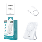 CHOETECH B743-WH 10000mAh PD20W Magnetic Power Bank with Holder White V28-ELECHOB743WH