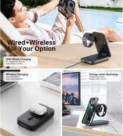 CHOETECH B750 Qi2 Certified 3-in-1 magnetic charger Stand with 10000mAh battery V28-ELECHOB750