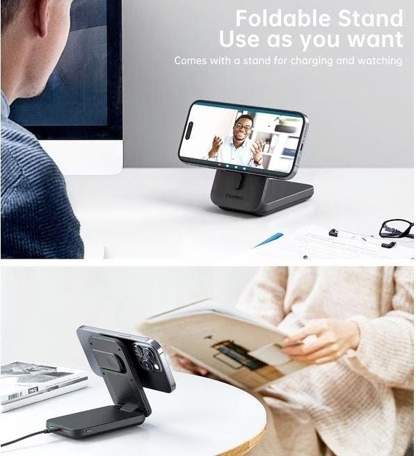 CHOETECH B750 Qi2 Certified 3-in-1 magnetic charger Stand with 10000mAh battery V28-ELECHOB750