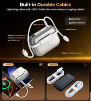 CHOETECH B812-GO Mini Bag Digital CCC Certified 10000mAh 30W Fast Charging Power Bank Gold with USB-C + 8-pin V28-ELECHOB812GO
