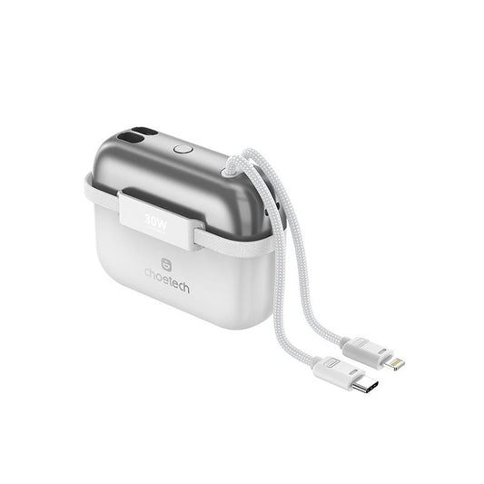 CHOETECH B812-SL WH Mini Bag Digital CCC Certified 10000mAh 30W Fast Charging Power Bank Gold with USB-C + V28-ELECHOB812SL