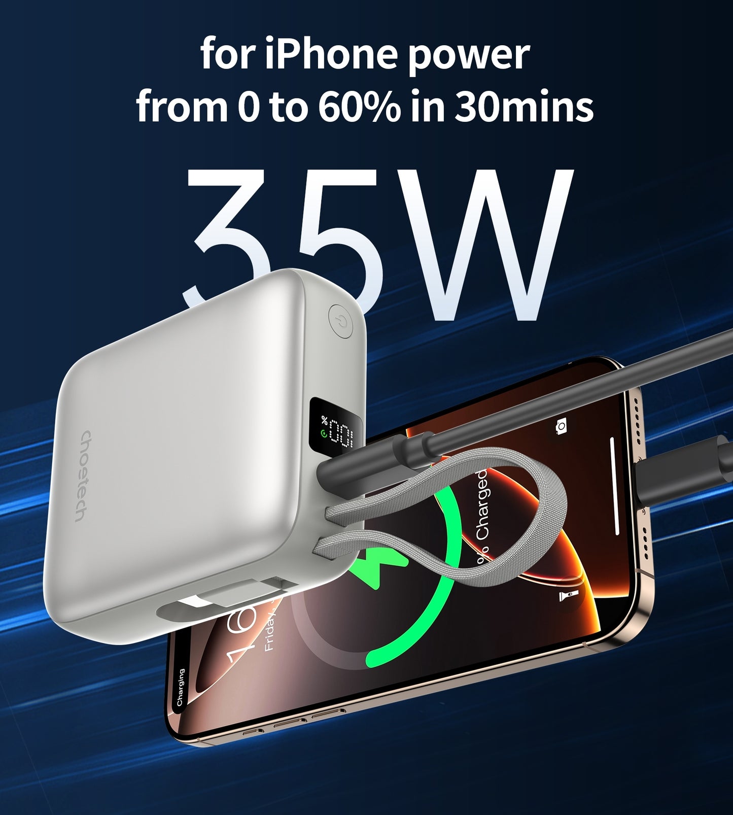 CHOETECH B832-SL 10000mAh 35W 10000mAh PowerLeap Power Bank V28-ELECHOB832SL