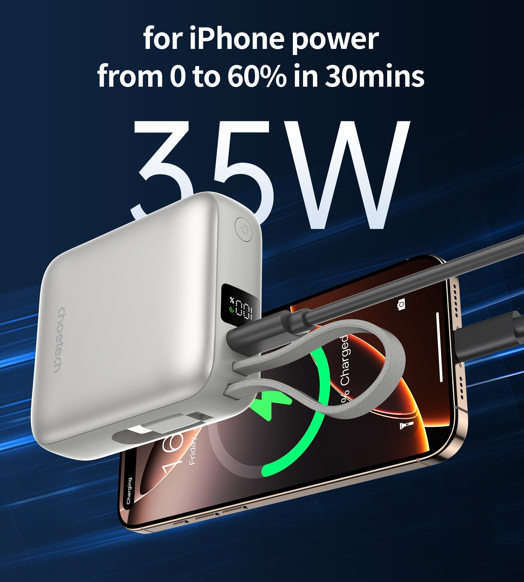 CHOETECH B832-SL 10000mAh 35W 10000mAh PowerLeap Power Bank V28-ELECHOB832SL