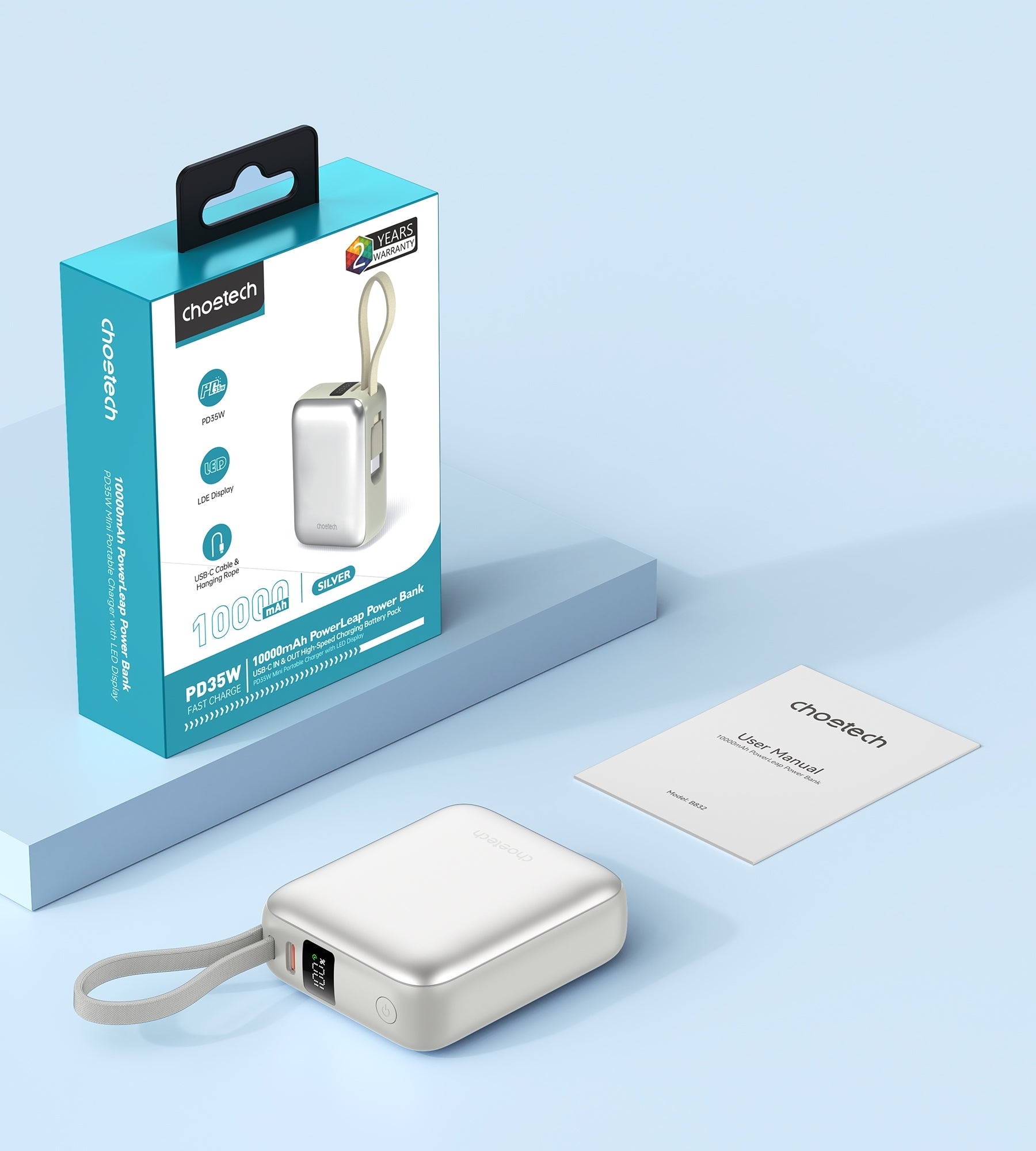 CHOETECH B832-SL 10000mAh 35W 10000mAh PowerLeap Power Bank V28-ELECHOB832SL