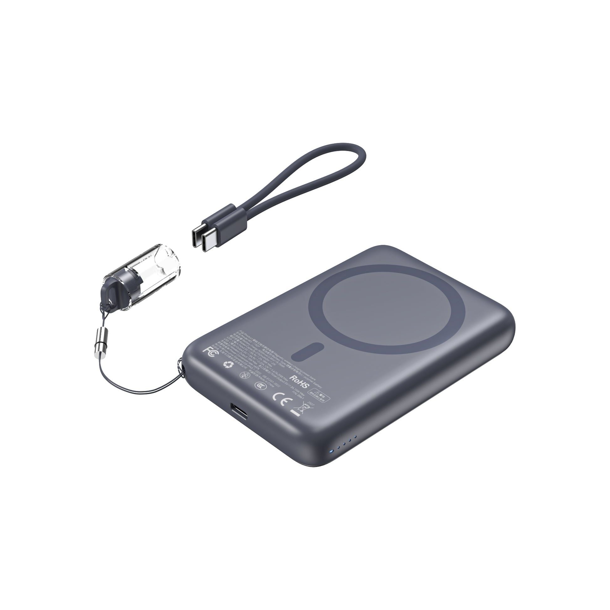 CHOETECH B-862-GY CCC Certified 10000mAh Ultra Thin Magnetic Power Bank V28-ELECHOB862GY