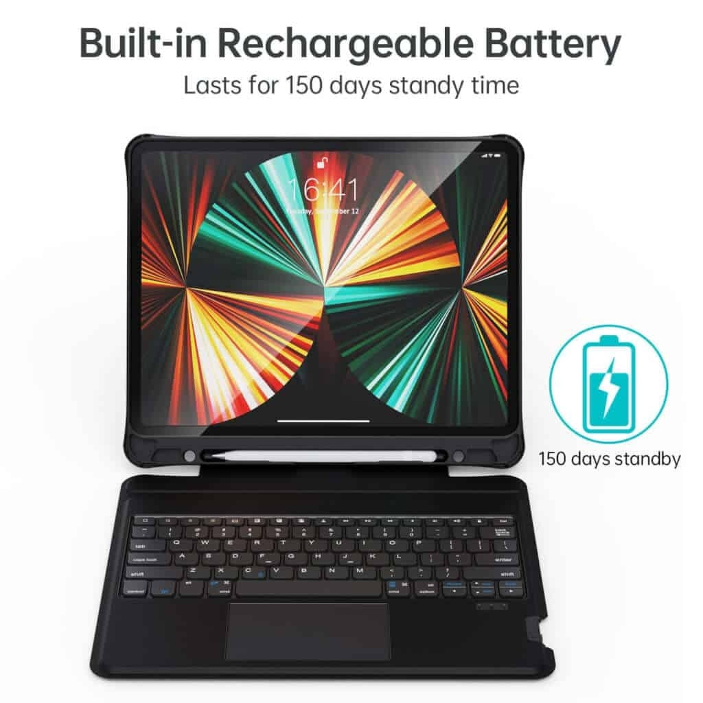 CHOETECH BH-017 Bluetooth Keyboard with Touchpad and Backlight for iPad Pro 10.9 " (Black) V28-ELECHOBH017BK
