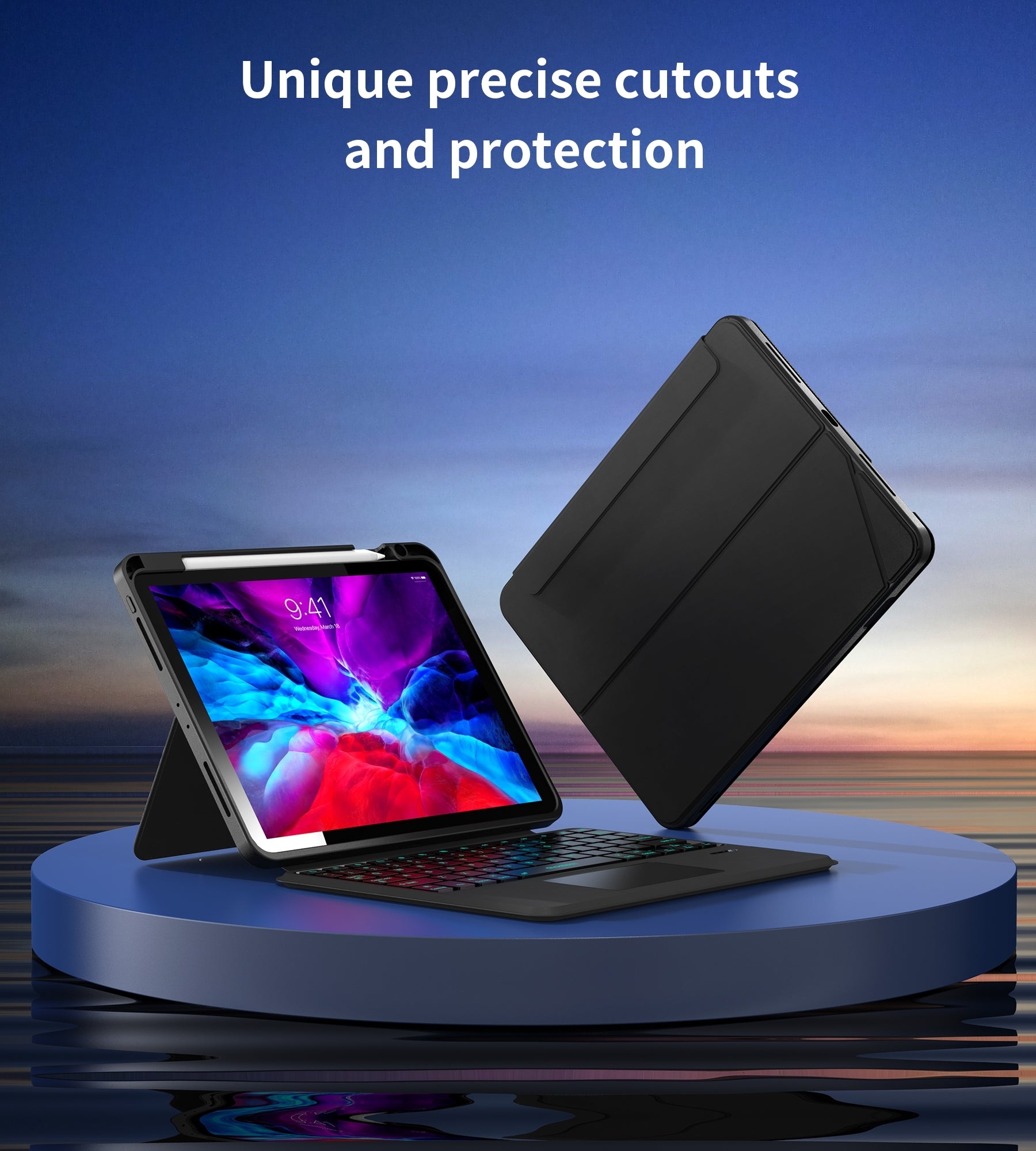CHOETECH BH-018 Wireless Keyboard with Touchpad and Backlight for iPad Pro 11 " (Black) V28-ELECHOBH018BK