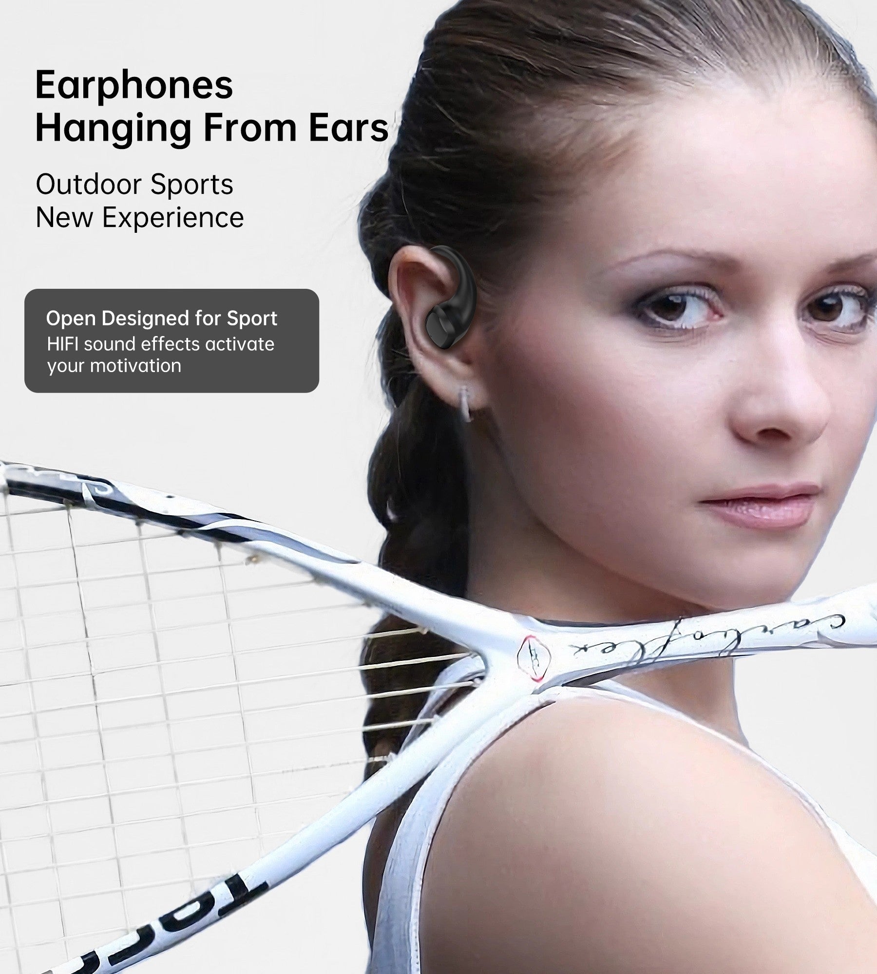 CHOETECH BH-T25 OWS Painless New Concept Bluetooth Earbuds V5.3 TWS Black V28-ELECHOBHT25BK