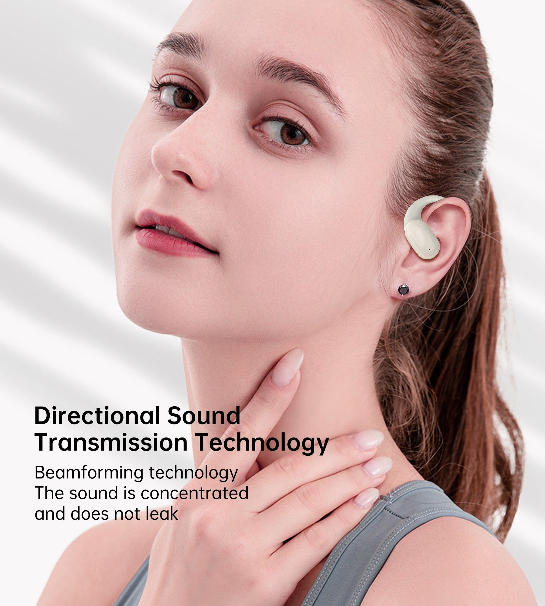 CHOETECH BH-T25 OWS Painless New Concept Bluetooth Earbuds V5.3 TWS White V28-ELECHOBHT25WH