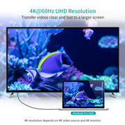 CHOETECH CH0050 USB-C to HDMI Gen2 4K Cable 5M Black V28-ELECHOCH0050