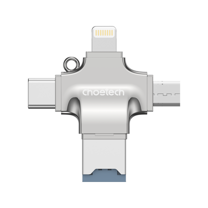 Choetech CR-002-SL EasyGO A+C+Micro+lighting four in one card reader V28-ELECHOCR002SL