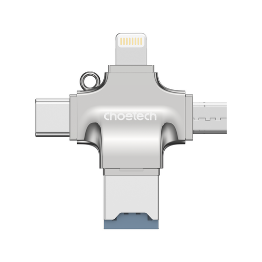 Choetech CR-002-SL EasyGO A+C+Micro+lighting four in one card reader V28-ELECHOCR002SL