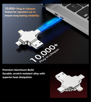 Choetech CR-002-SL EasyGO A+C+Micro+lighting four in one card reader V28-ELECHOCR002SL