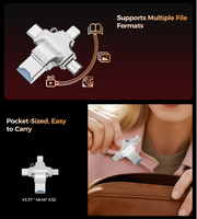 Choetech CR-002-SL EasyGO A+C+Micro+lighting four in one card reader V28-ELECHOCR002SL