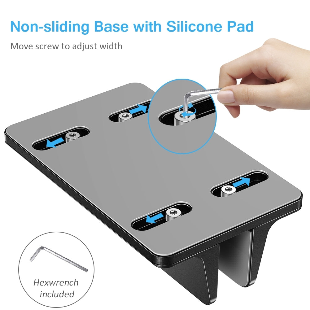 CHOETECH H038-BK Desktop Aluminum Stand With Adjustable Dock Size for Laptops and Tablets V28-ELECHOH038BK