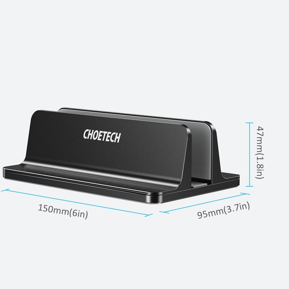 CHOETECH H038-BK Desktop Aluminum Stand With Adjustable Dock Size for Laptops and Tablets V28-ELECHOH038BK