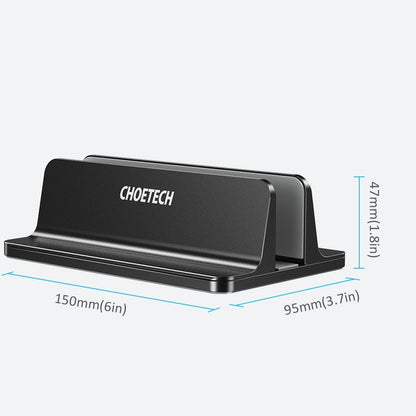CHOETECH H038-BK Desktop Aluminum Stand With Adjustable Dock Size for Laptops and Tablets V28-ELECHOH038BK