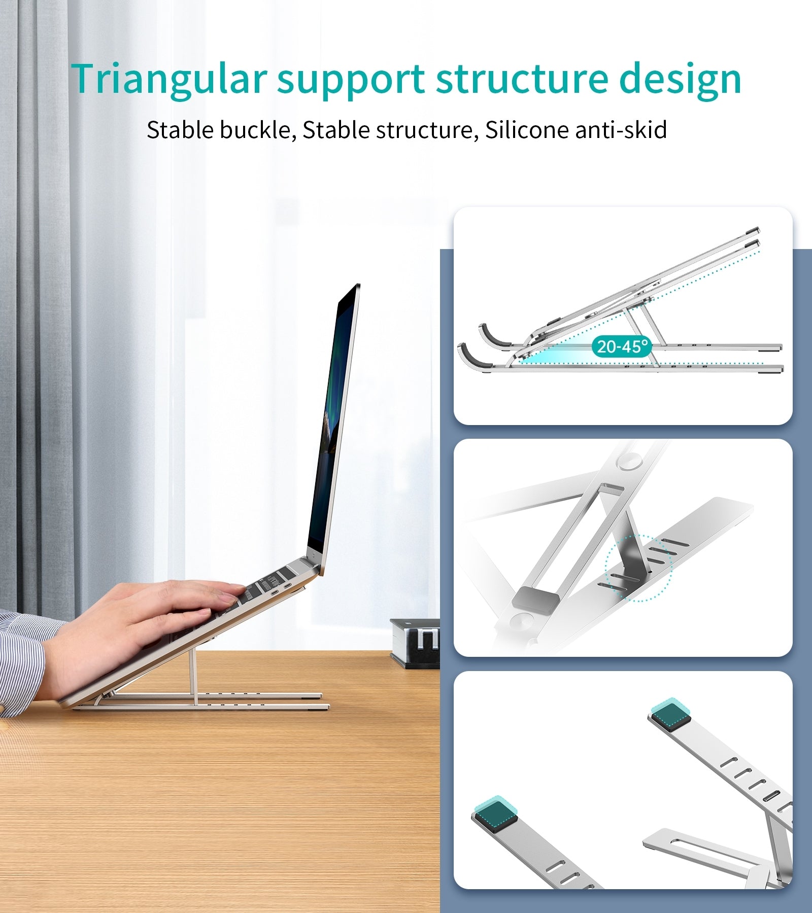 CHOETECH H045-SL Aluminum Foldable Laptop Stand V28-ELECHOH045SL
