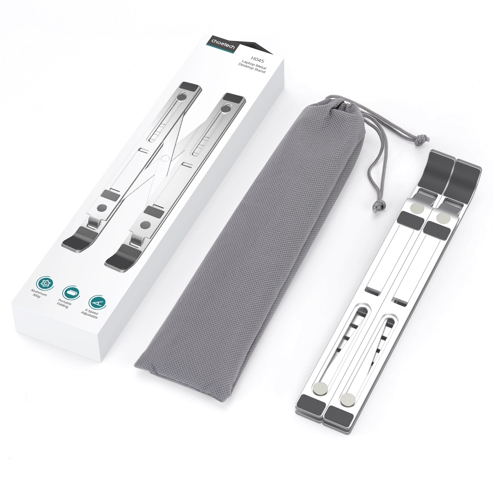 CHOETECH H045-SL Aluminum Foldable Laptop Stand V28-ELECHOH045SL