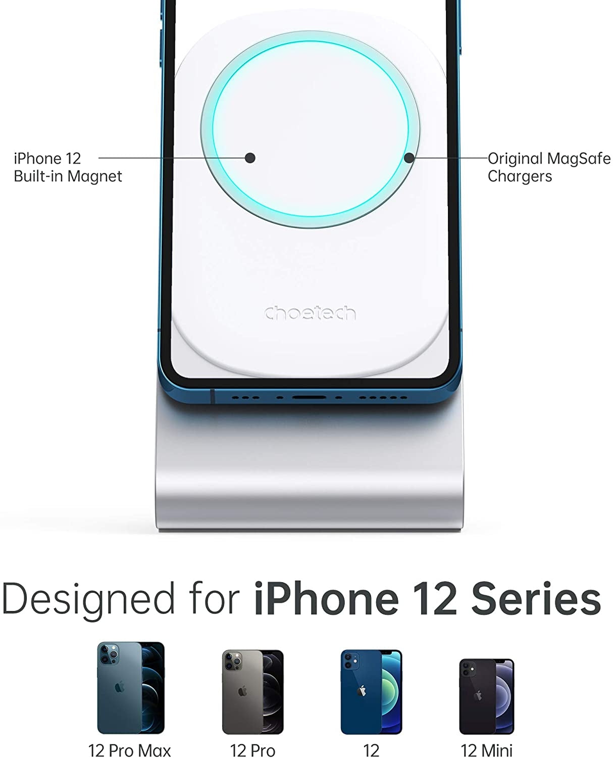 Choetech H046 Phone Stand For MagSafe Charger Aluminum (Stand Only) V28-ELECHOH046