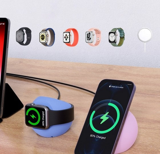 CHOETECH H050-BL Magnetic Holder for iPhone 12/13/14 /15 Series and iWatch (Blue) V28-ELECHOH050BL