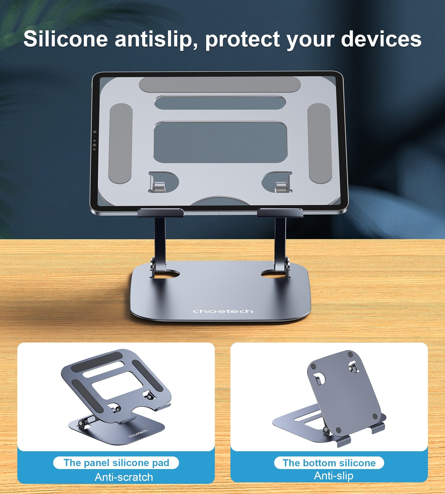 CHOETECH H061-GY Tablet Desktop Holder V28-ELECHOH061GY