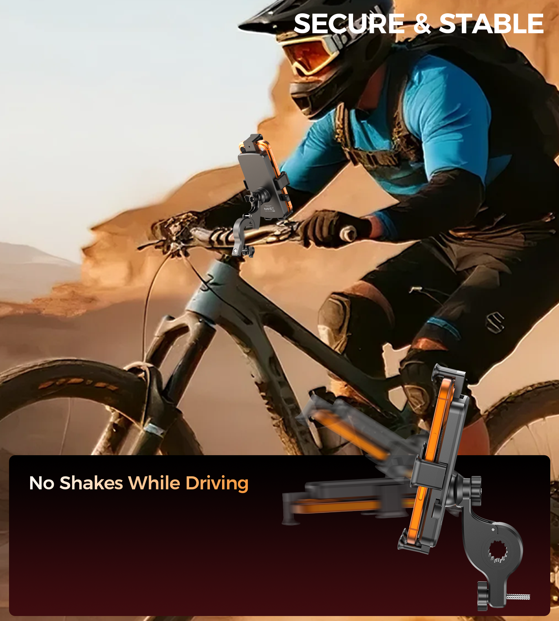 Choetech H092 Cycling Phone Holder Bike Handlebar Mount V28-ELECHOH092