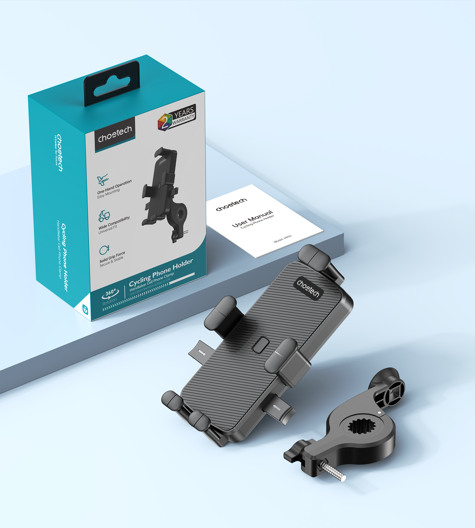 Choetech H092 Cycling Phone Holder Bike Handlebar Mount V28-ELECHOH092