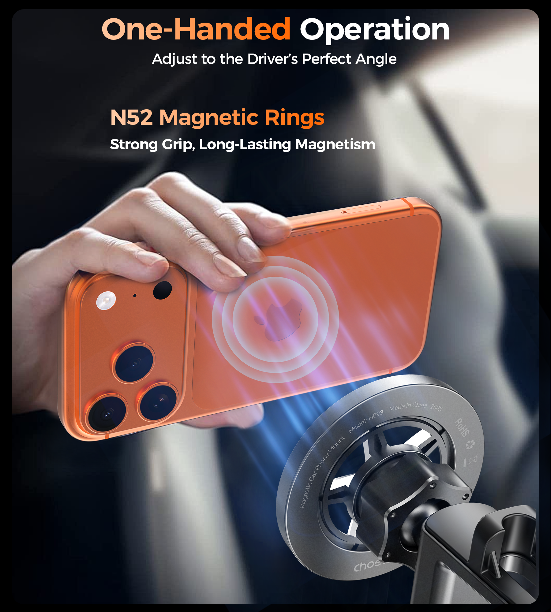 Choetech H093-BK Magnetic Car Phone Mount V28-ELECHOH093BK