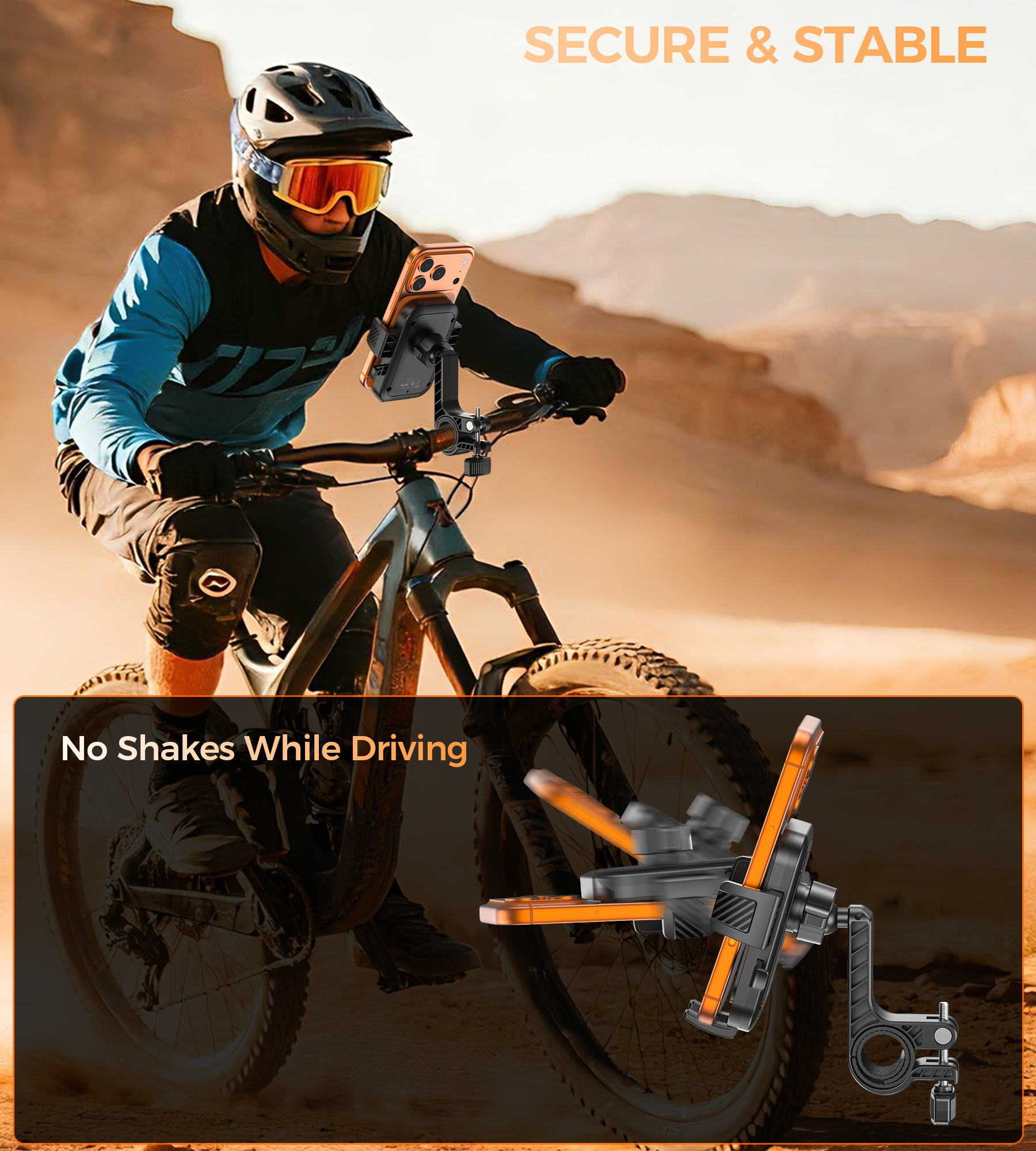Choetech H094 Cycling Phone Holder Bike Handlebar Mount 360-degree Rotation V28-ELECHOH094