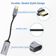 CHOETECH HUB-H21 USB-C to HDMI 4k 60Hz Braided Video Cable Cord Adapter V28-ELECHOHUBH21