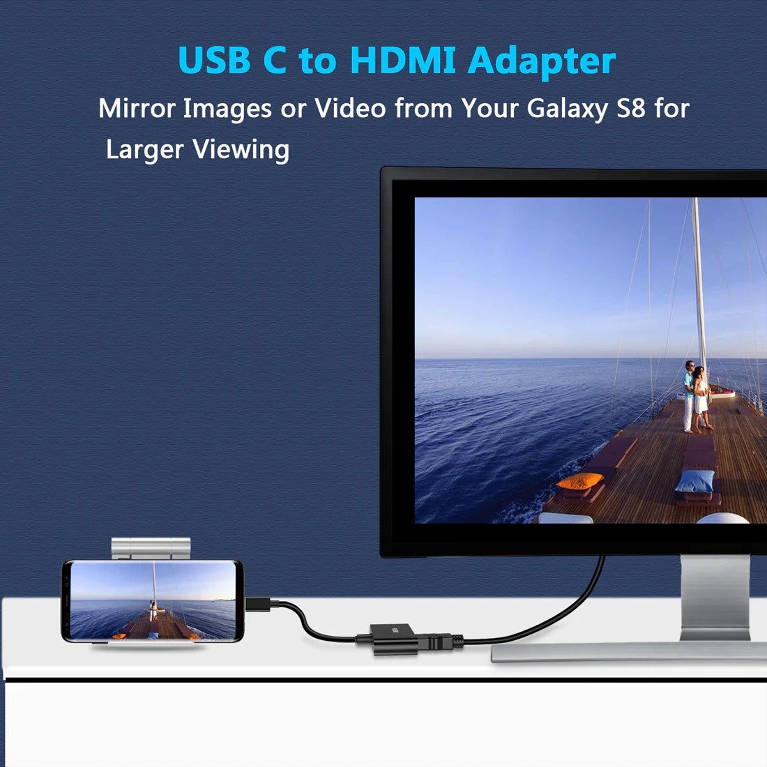 CHOETECH HUB-M03 USB-C To HDMI Adapter(4K@60hz) with 60W PD Charging Port V28-ELECHOHUBM03