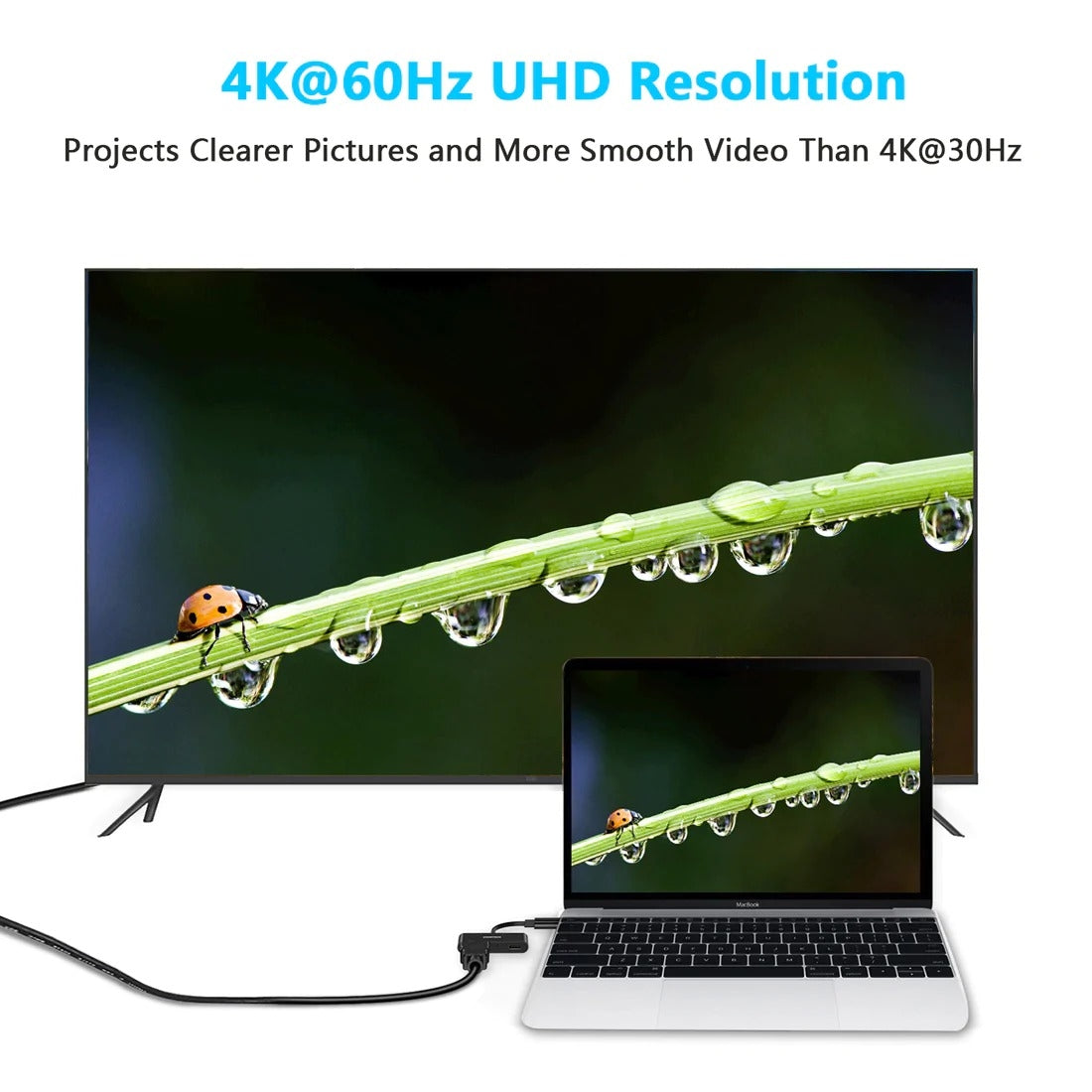 CHOETECH HUB-M03 USB-C To HDMI Adapter(4K@60hz) with 60W PD Charging Port V28-ELECHOHUBM03