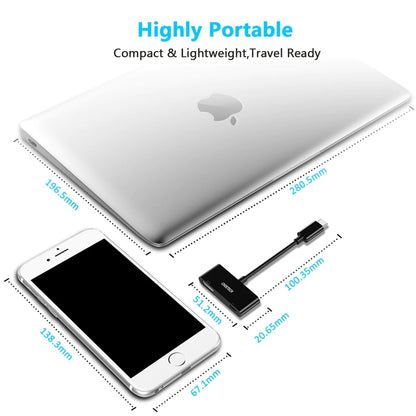 CHOETECH HUB-M03 USB-C To HDMI Adapter(4K@60hz) with 60W PD Charging Port V28-ELECHOHUBM03