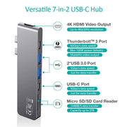 CHOETECH HUB-M14 USB-C 7 in 1 Expand Docking Station Hub for MacBook Pro V28-ELECHOHUBM14