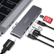 CHOETECH HUB-M14 USB-C 7 in 1 Expand Docking Station Hub for MacBook Pro V28-ELECHOHUBM14
