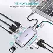 CHOETECH HUB-M15 USB-C 9-in-1 Multifunction Adapter V28-ELECHOHUBM15