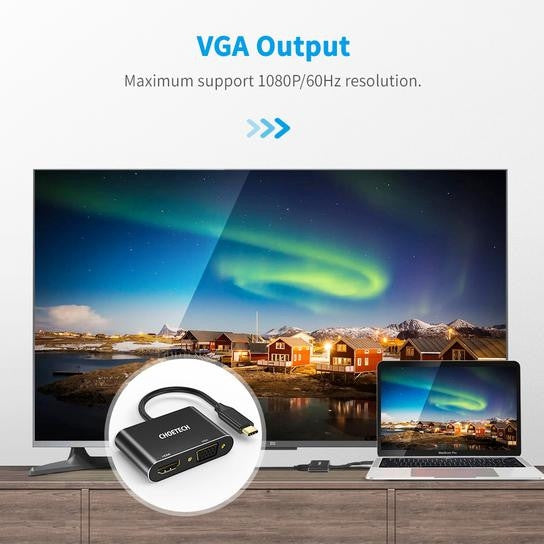 Choetech HUB-M17 USB-C TO HDMI VGA ADAPTER V28-ELECHOHUBM17