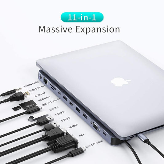 CHOETECH HUB-M20 USB-C 11-in-1 Multifunction Adapter V28-ELECHOHUBM20