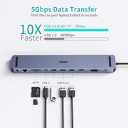CHOETECH HUB-M20 USB-C 11-in-1 Multifunction Adapter V28-ELECHOHUBM20