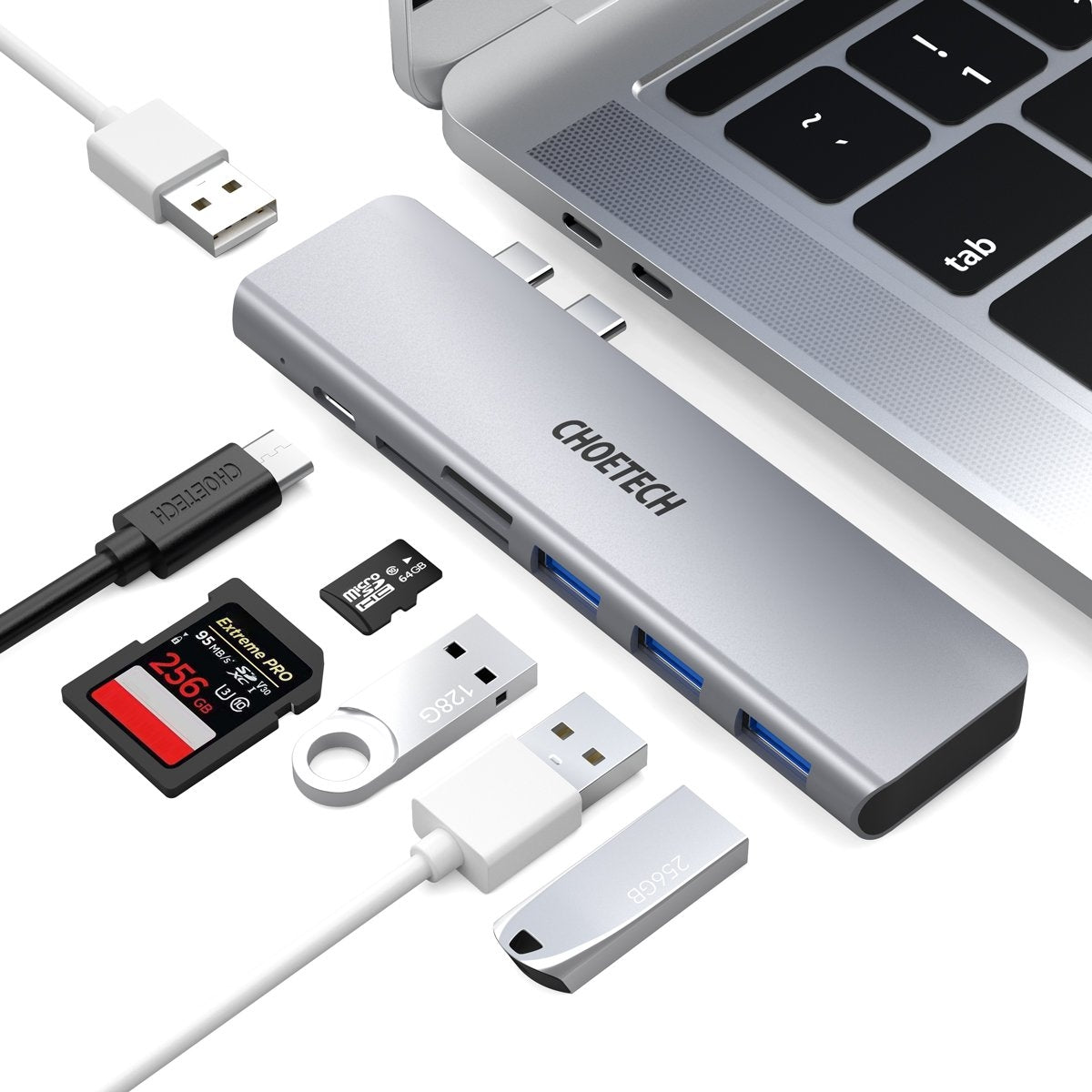 CHOETECH HUB-M23 7-in-1 MacBook Pro USB Adapter V28-ELECHOHUBM23