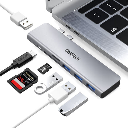 CHOETECH HUB-M23 7-in-1 MacBook Pro USB Adapter V28-ELECHOHUBM23