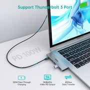 CHOETECH HUB-M23 7-in-1 MacBook Pro USB Adapter V28-ELECHOHUBM23
